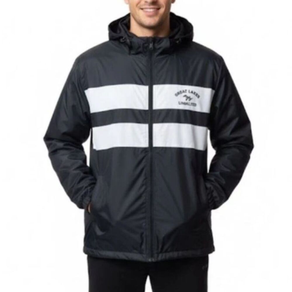 Great Lakes Unsalted NWOTs Navy White Windbreaker Zip Parka/Jacket Size Adult L